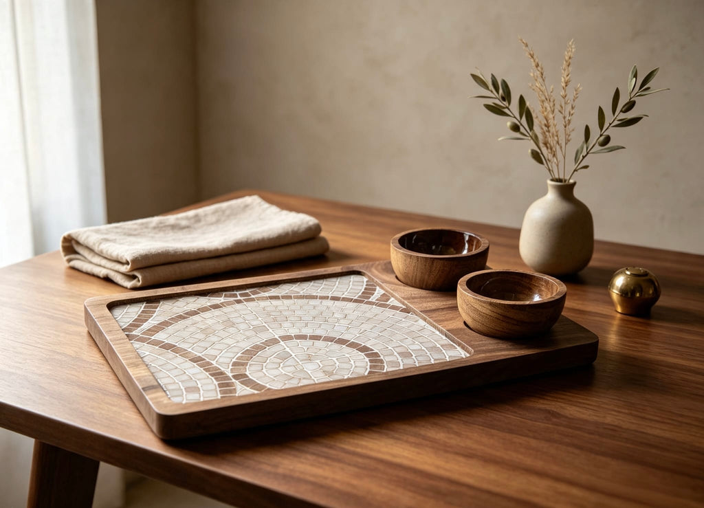 Shahi Mosaic Platter - Detachable Dip Bowls