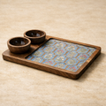 Heritage Mosaic Platter - Detachable Dip Bowls